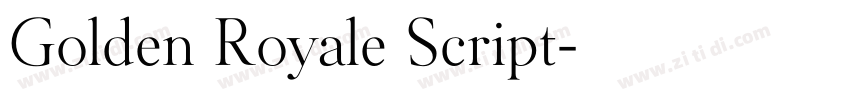 Golden Royale Script字体转换